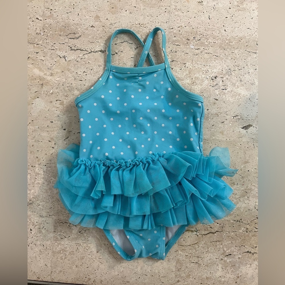 Circo 12 Month Blue Polka Dot Swimsuit